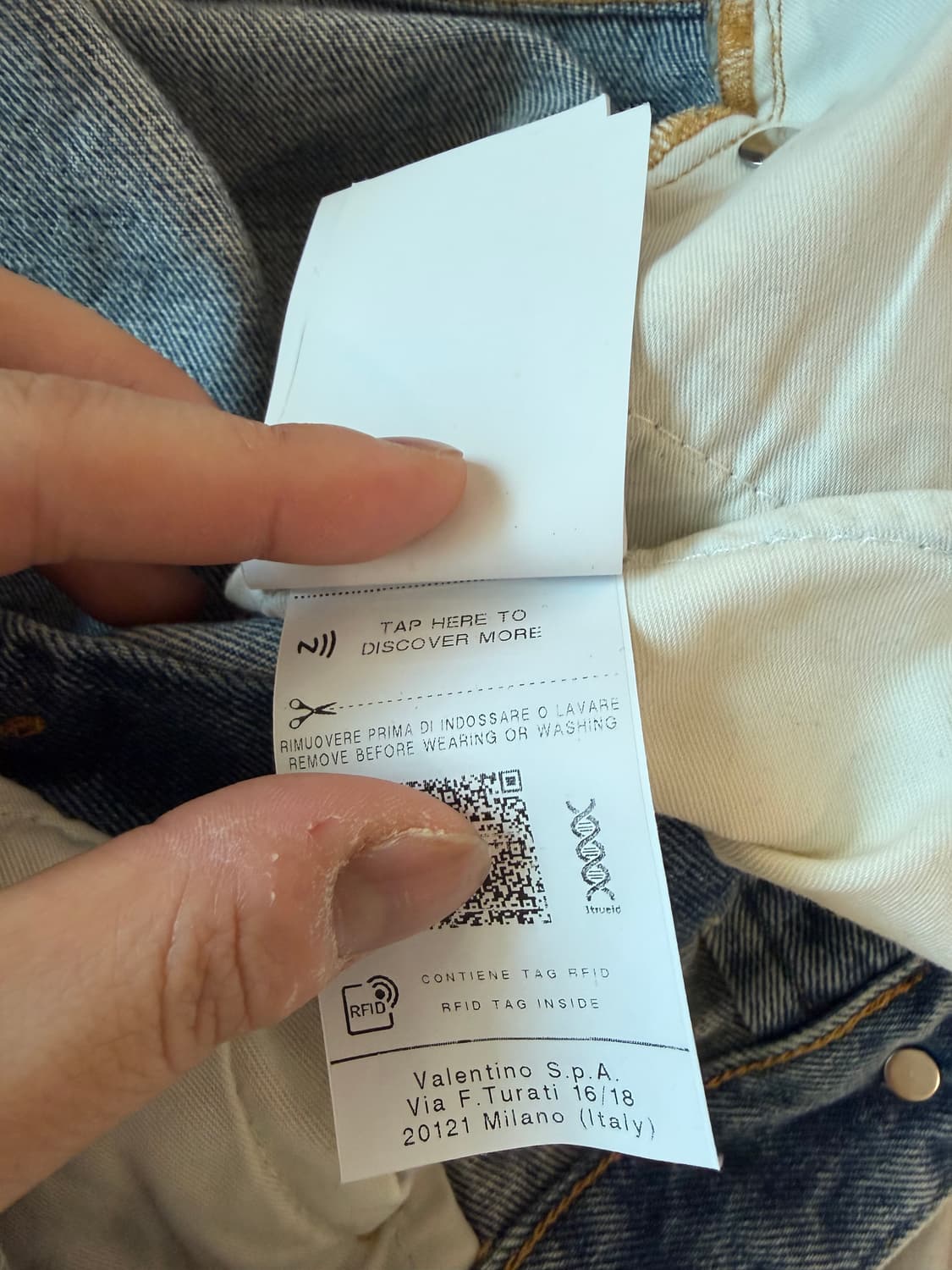 [31인치] 발렌티노 와이드 데님 팬츠 상품이미지4