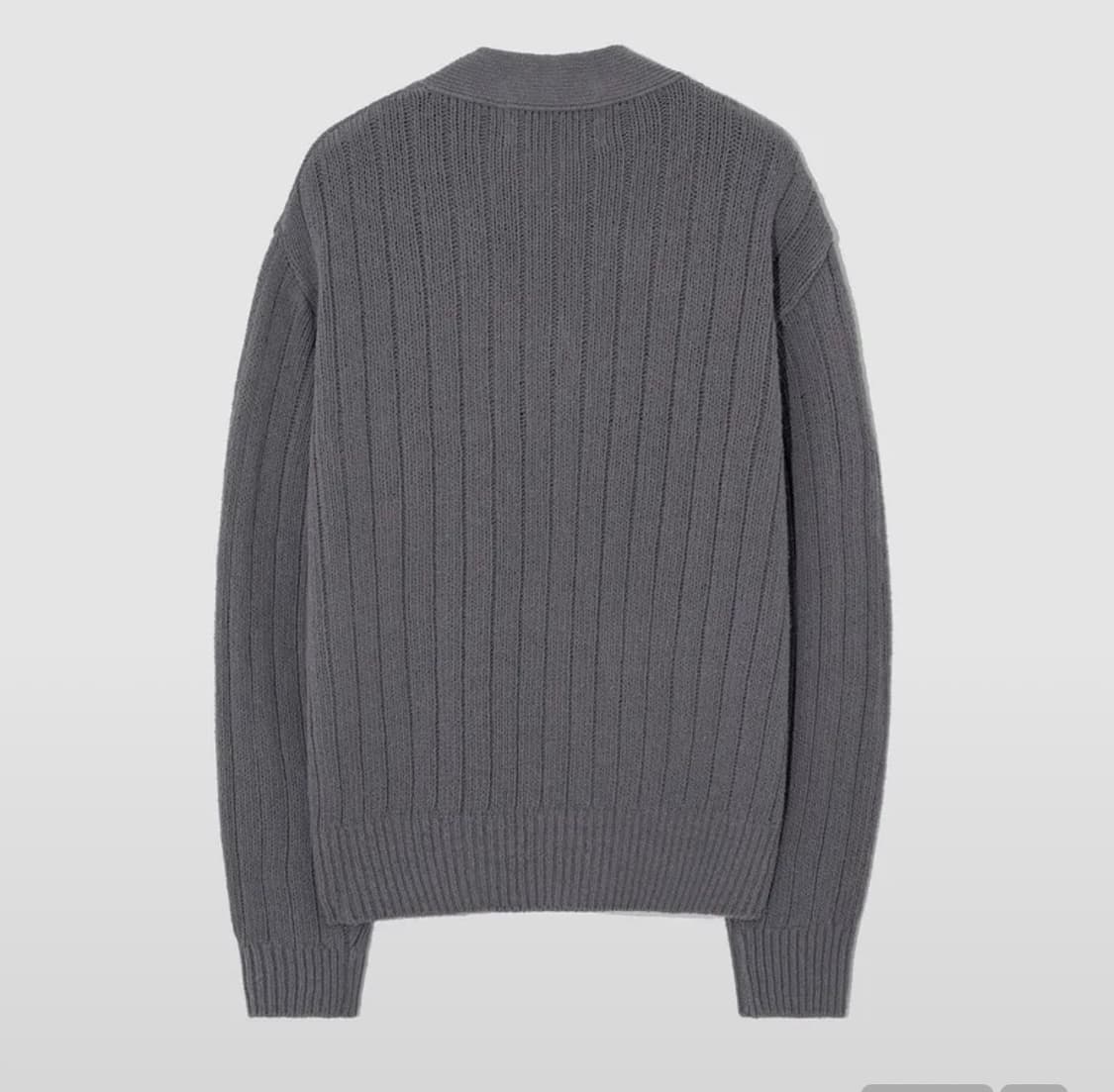 세터 파로 오버 사이즈 부클 가디건 차콜 그레이  상품이미지2