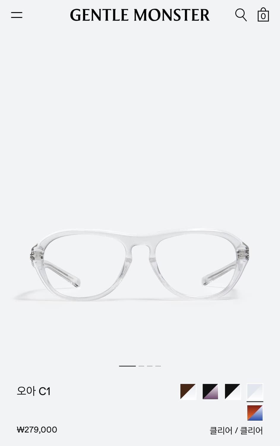 (젠틀 몬스터) 오아 C1 반투명 상품이미지1