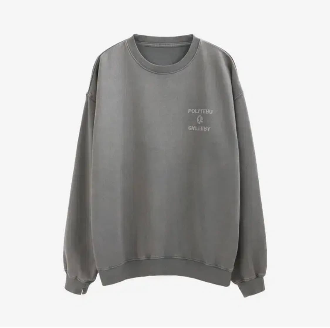 폴리테루 1011 루즈드 스웻셔츠 / 워시드 그린 2 상품이미지1