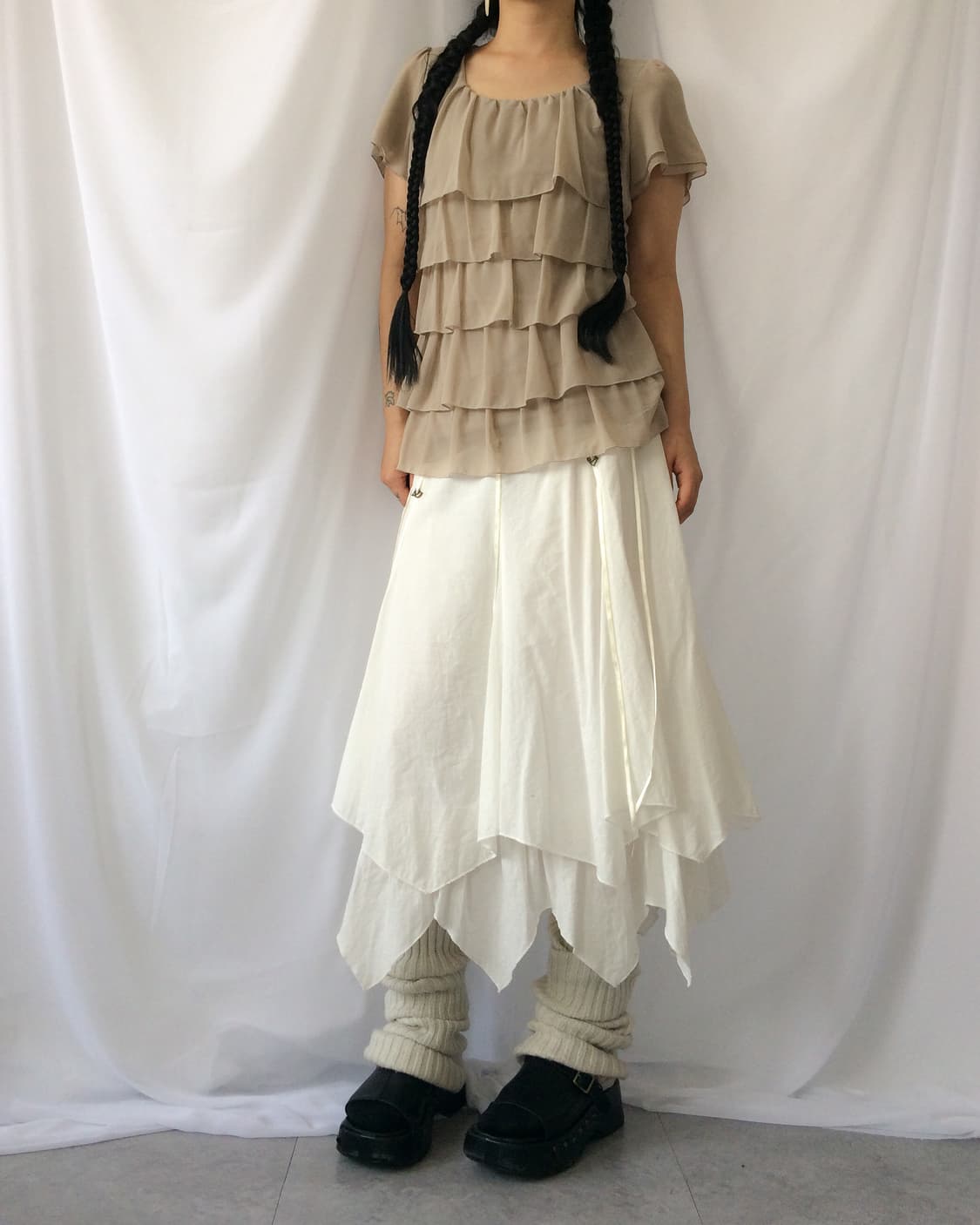 Layer point blouse 상품이미지5