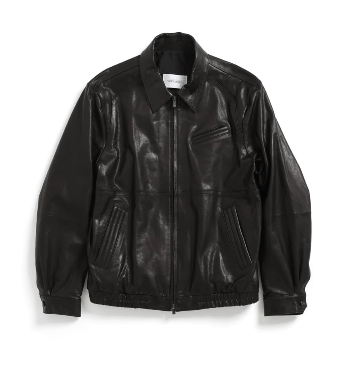 구매)해칭룸 스티치 볼륨 레더자켓 블랙 4사이즈 상품이미지1