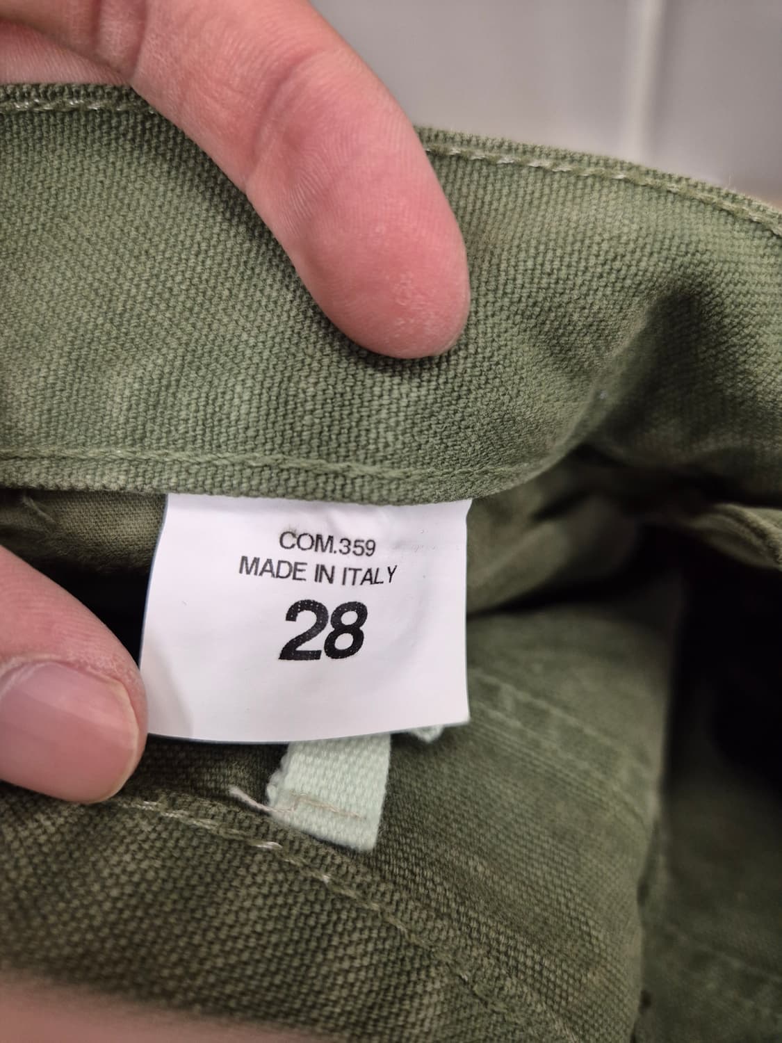 오프화이트 디스트로이드 데님 팬츠 카키 28 상품이미지5