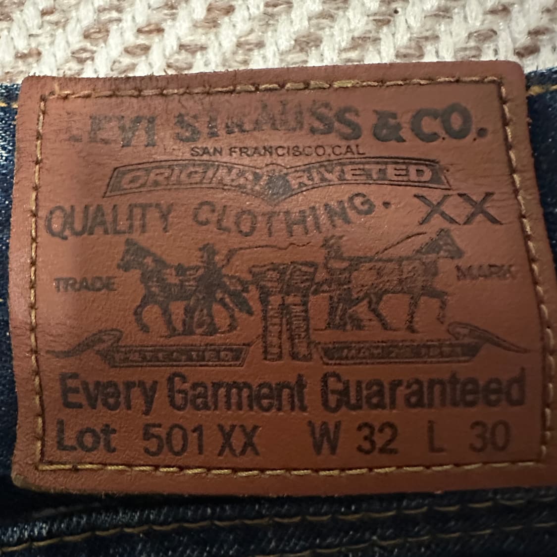 LEVI'S 501XX 80's usa selvedge denim 상품이미지3