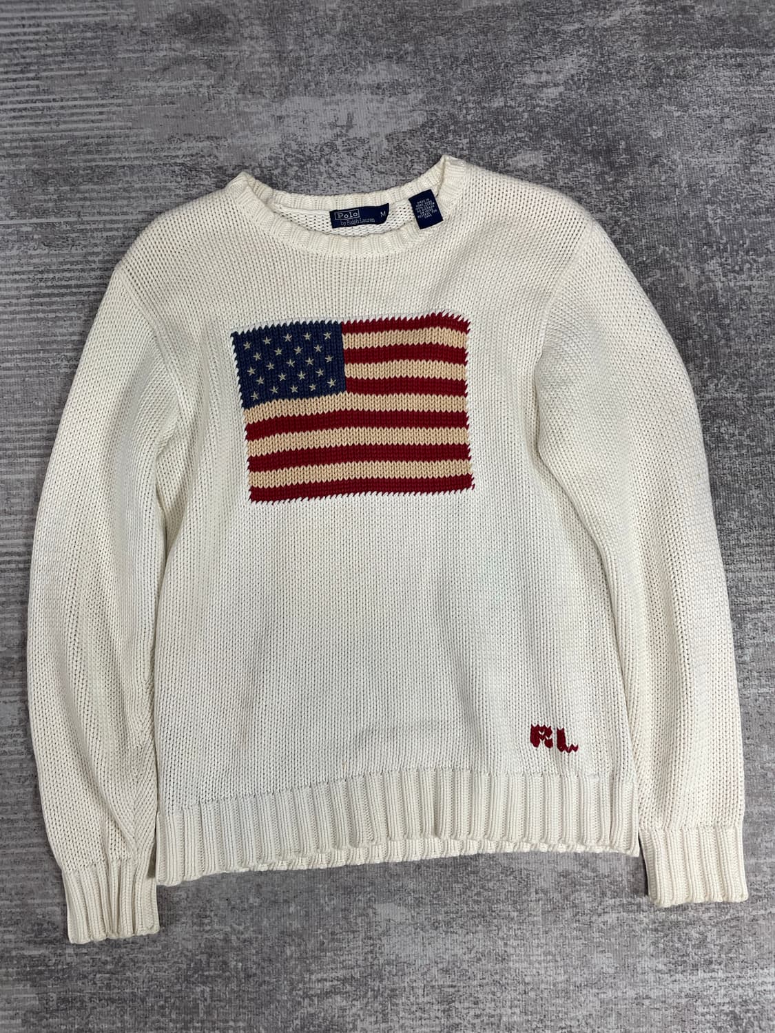 90s Polo RL 성조기 니트 상품이미지1