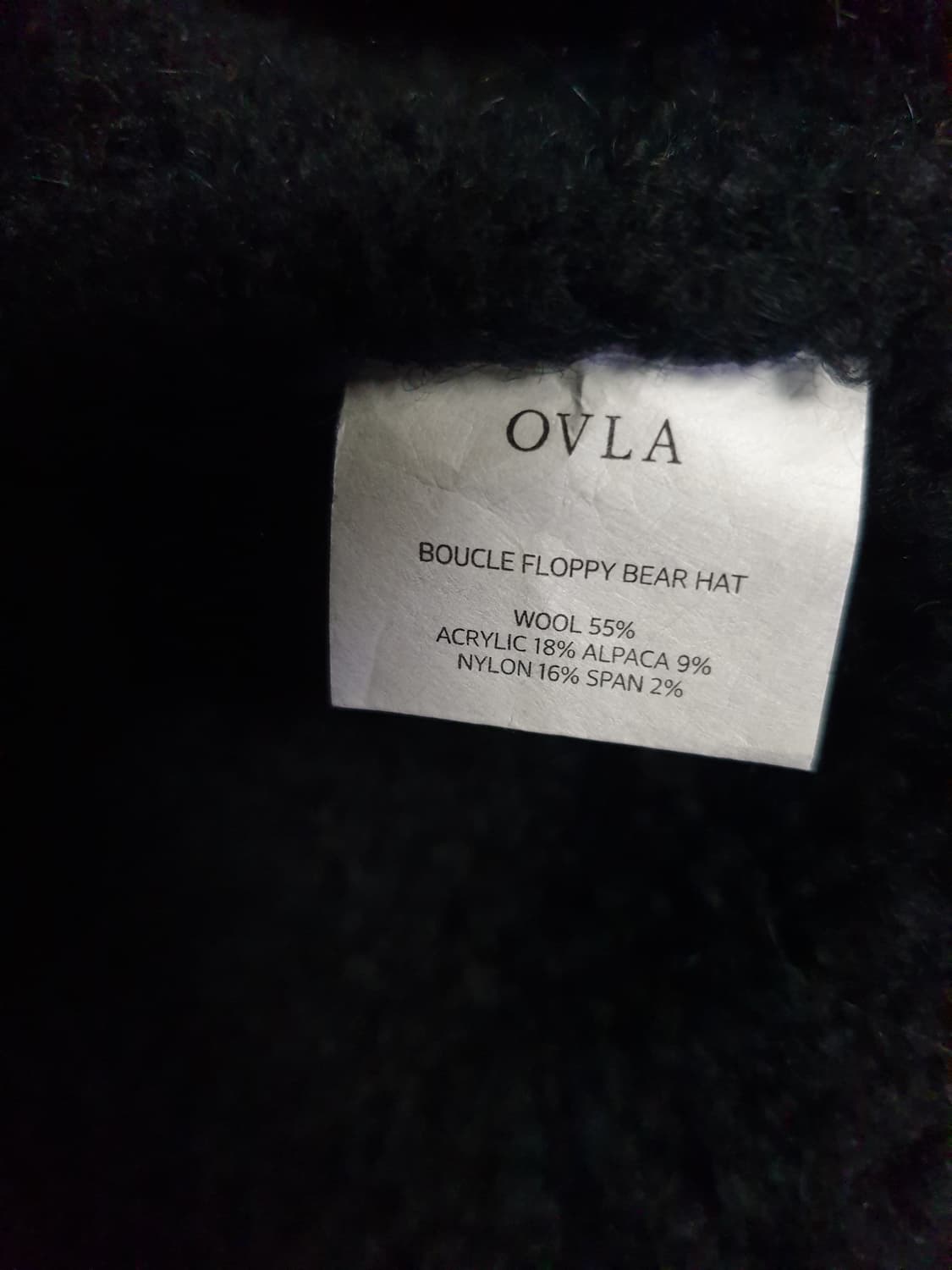 오블라 클래식 라운드핏 울혼방 버킷햇 블랙 OS 상품이미지4