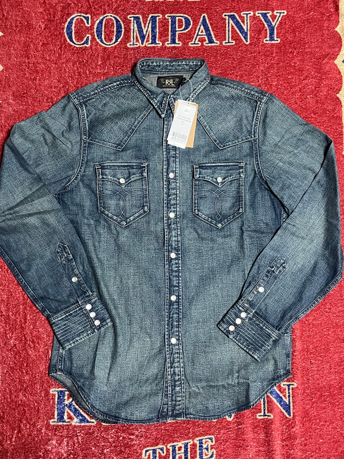 RRL 데님 웨스턴 셔츠 중청 다크워시 더블알엘 상품이미지2