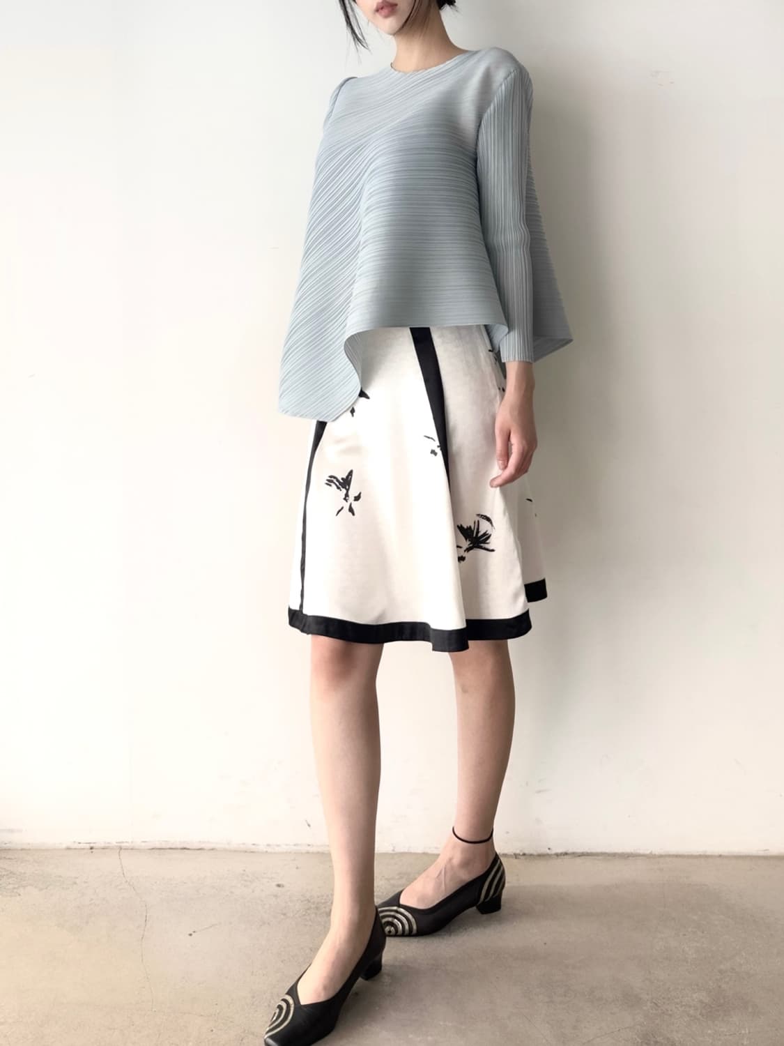 ontour fly pleats top / sky blue 상품이미지6