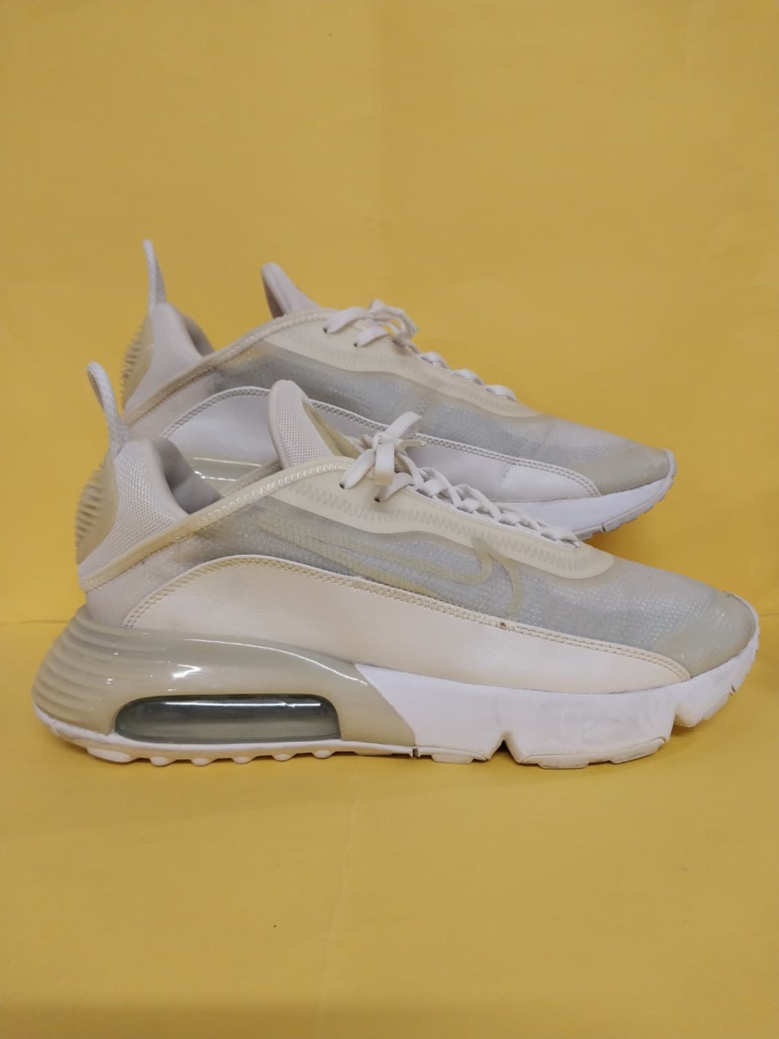 남성 나이키 에어맥스 2090 화이트 플래티넘 운동화 (280) 상품이미지3
