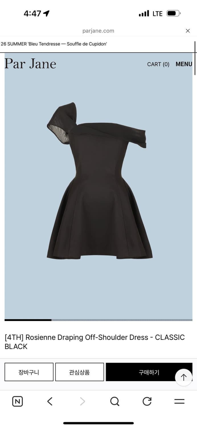 Parjane Rosienne DrapingOffShoulderdress 상품이미지2