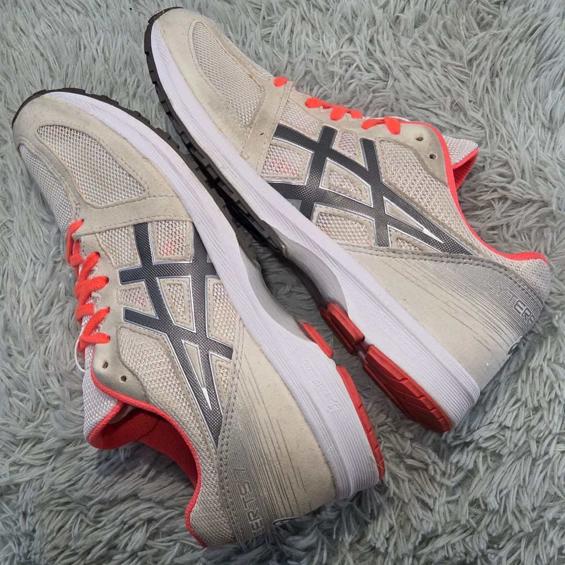 5q-13:아식스 라이트레이서 TJL519 화이트-코랄 (24.0cm) 상품이미지8