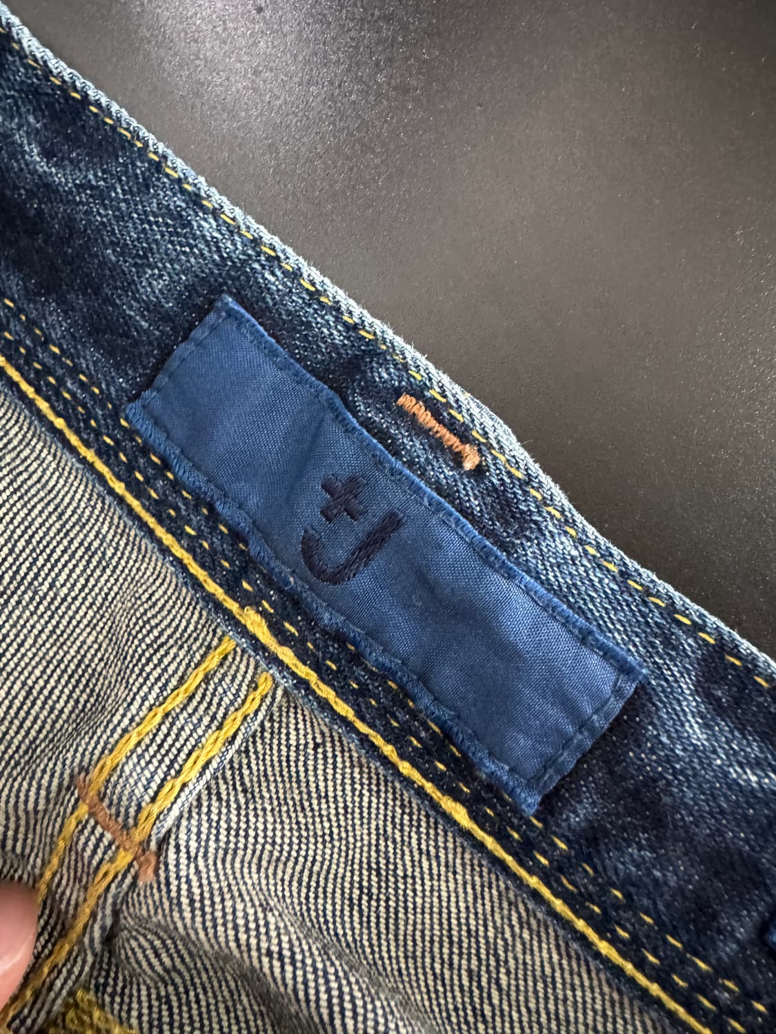 질샌더 X 유니클로 빈티지 워싱 스트레이트 데님팬츠 33인치 상품이미지3