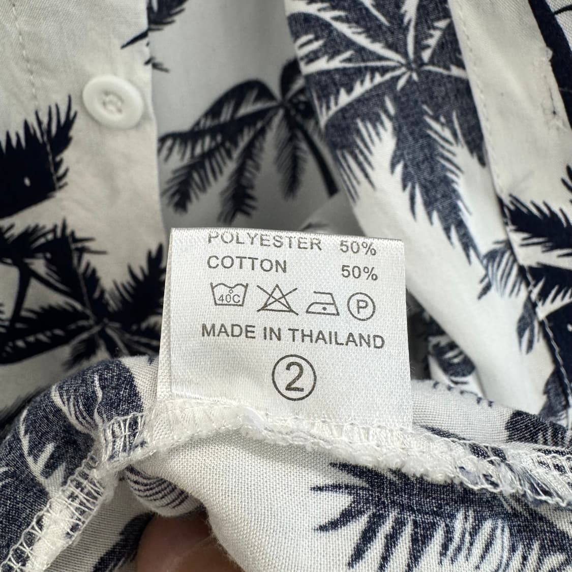 빈티지 야자수 알로하 셔츠 made in Thailand (M)  상품이미지4