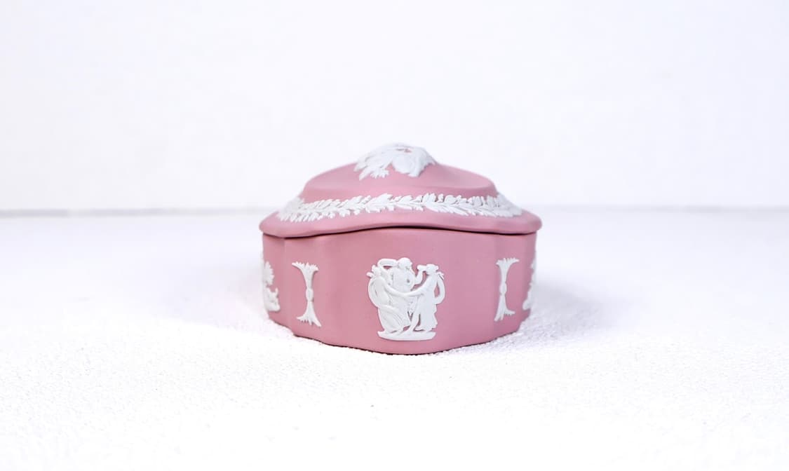 [영국앤틱] 웨지우드 제스퍼웨어 오발 트링켓박스 보석함_핑크 상품이미지4