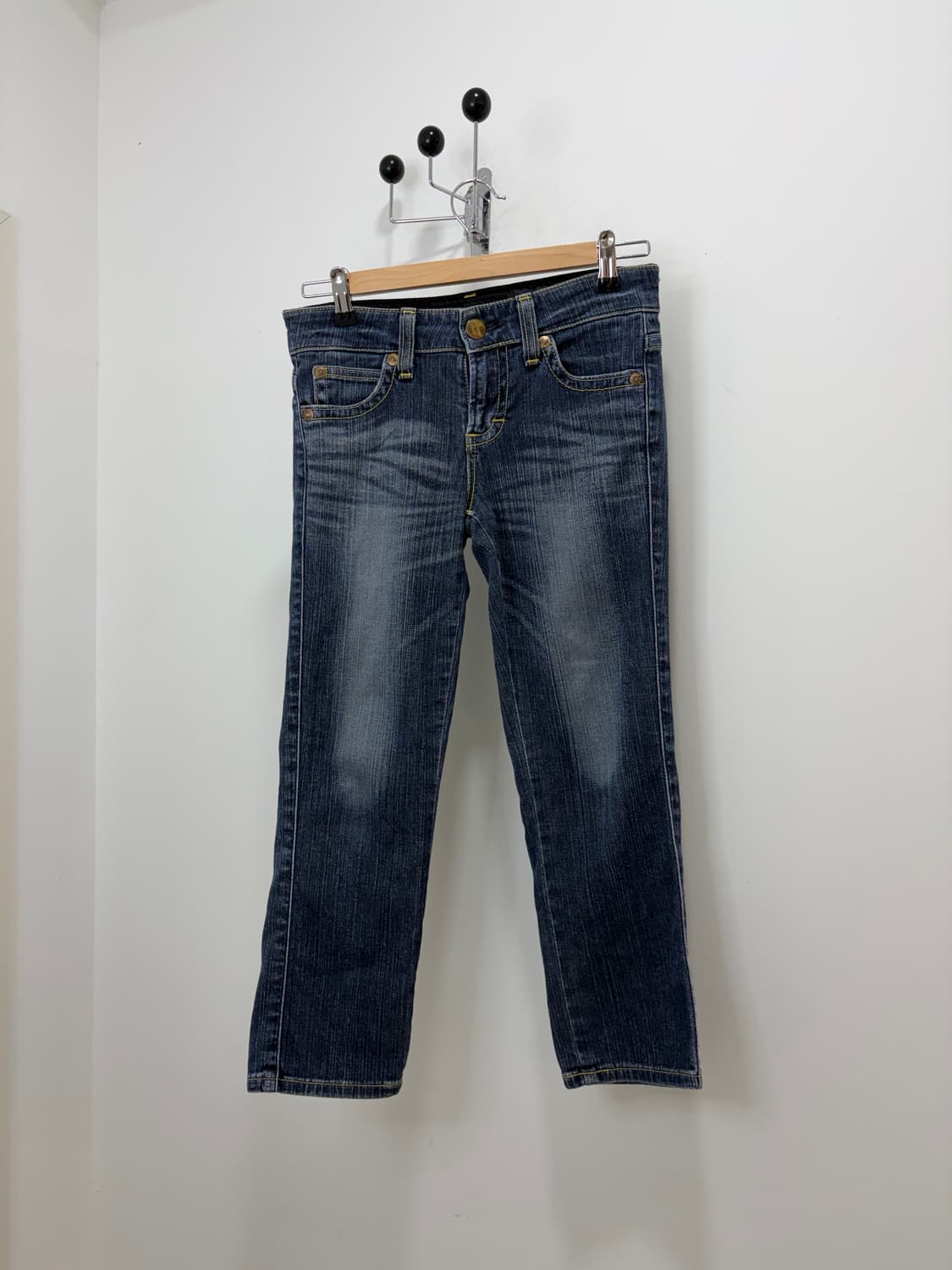 Vienus Jean  y2k 데님 카프리 팬츠 바지 상품이미지4