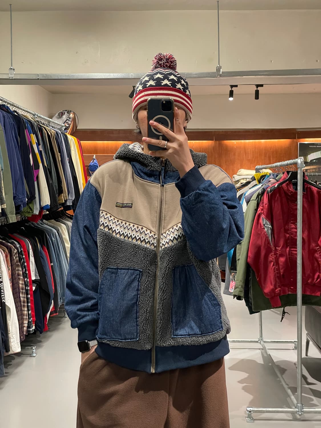 빈티지 쉐르파 데님 자켓 상품이미지1