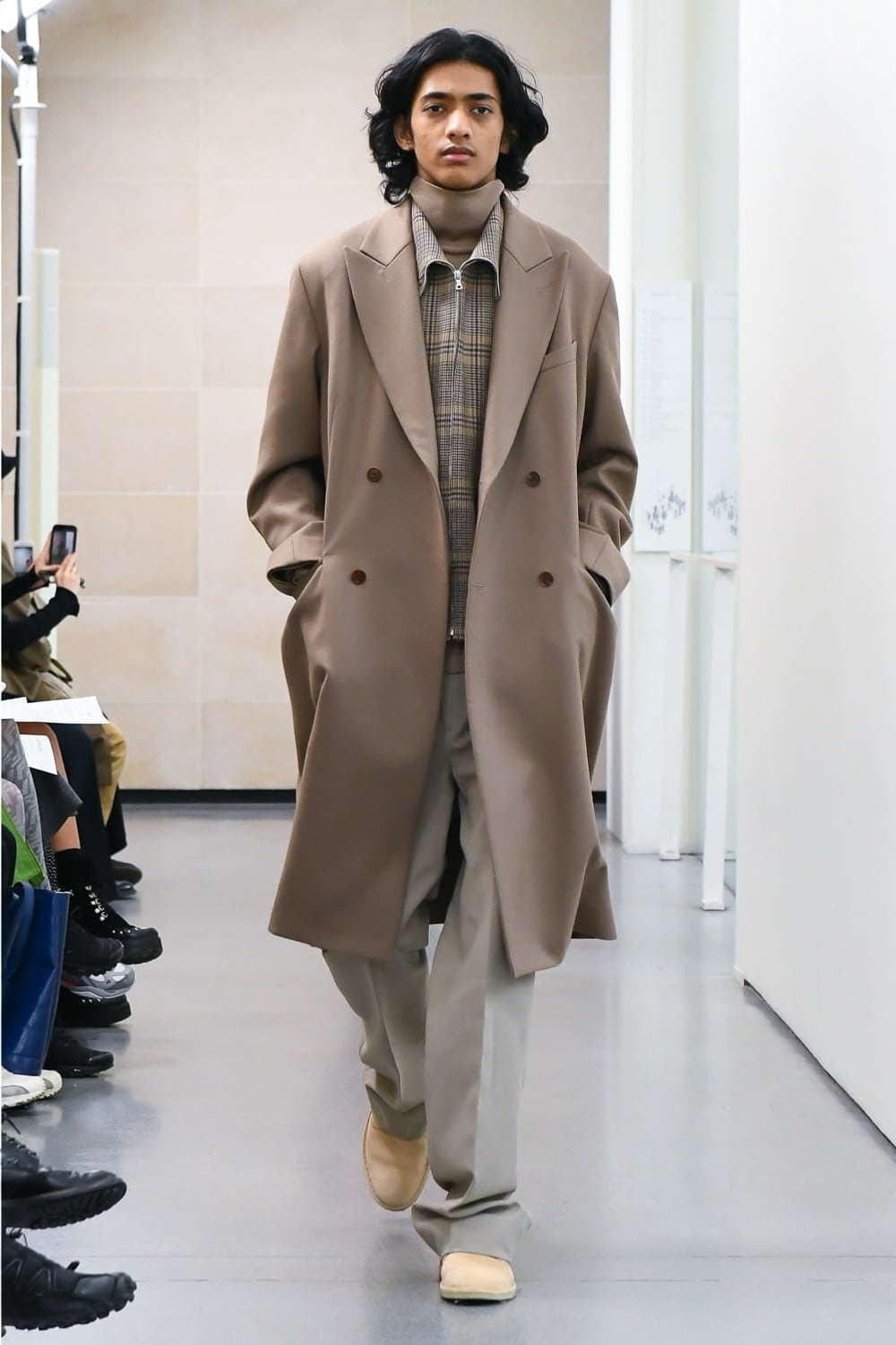 오라리 라이트 멜튼 코트 블랙 5사이즈 상품이미지4