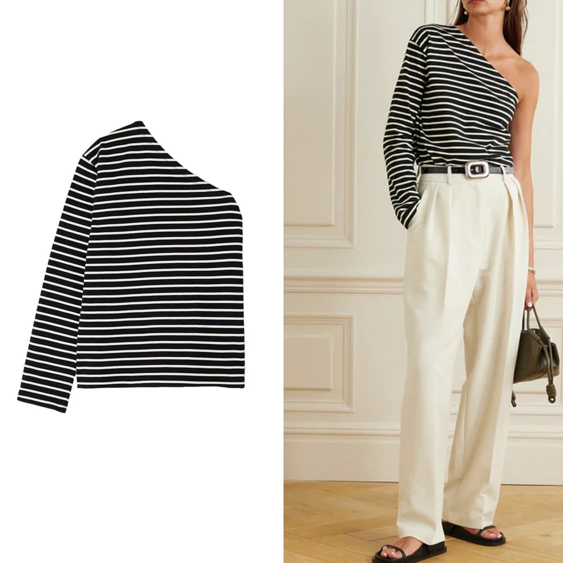 더프랭키샵 스트라이프 언발 저지 탑 상품이미지2