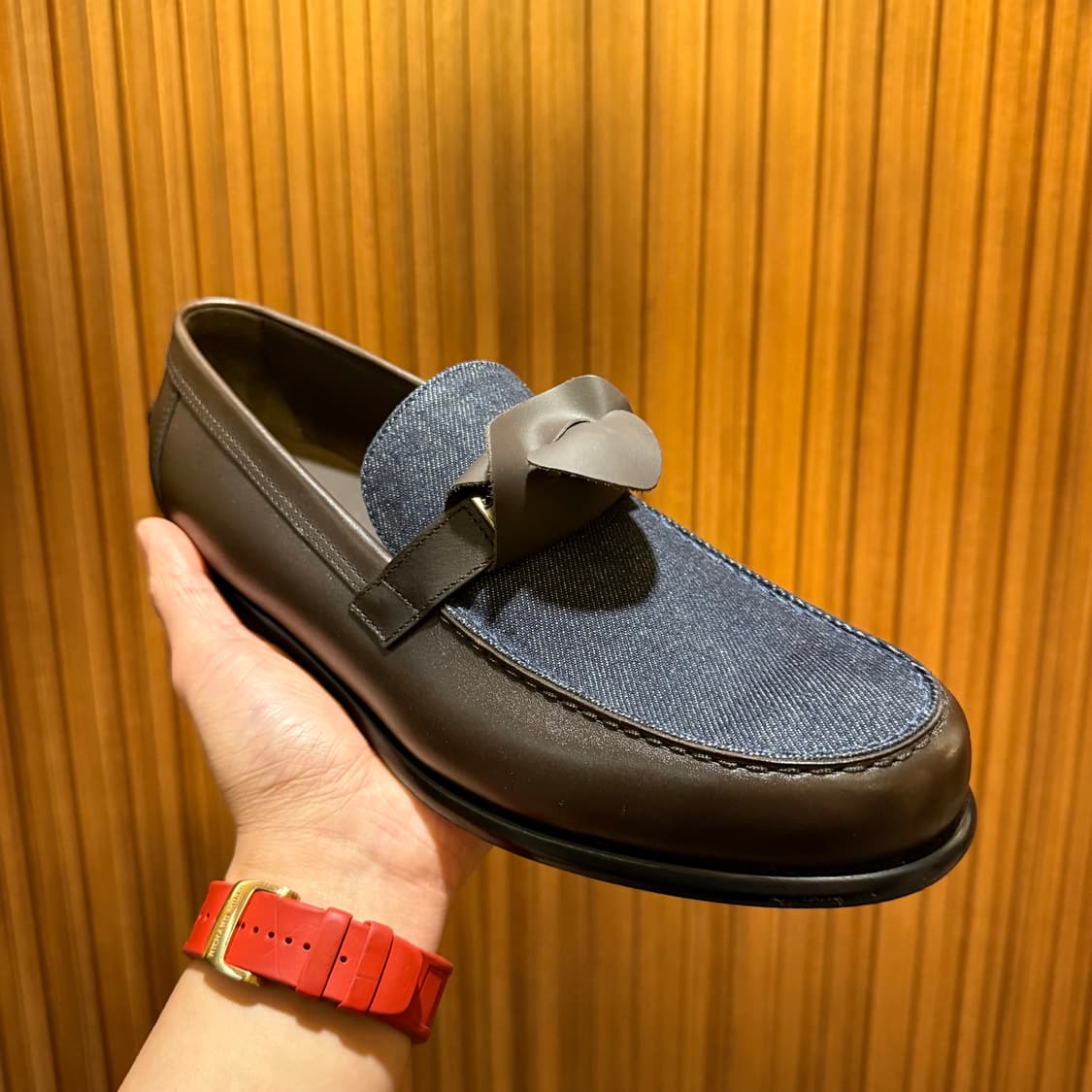 에르메스 destin 캘리 마롱 에벤 브뤼트 로퍼 상품이미지1