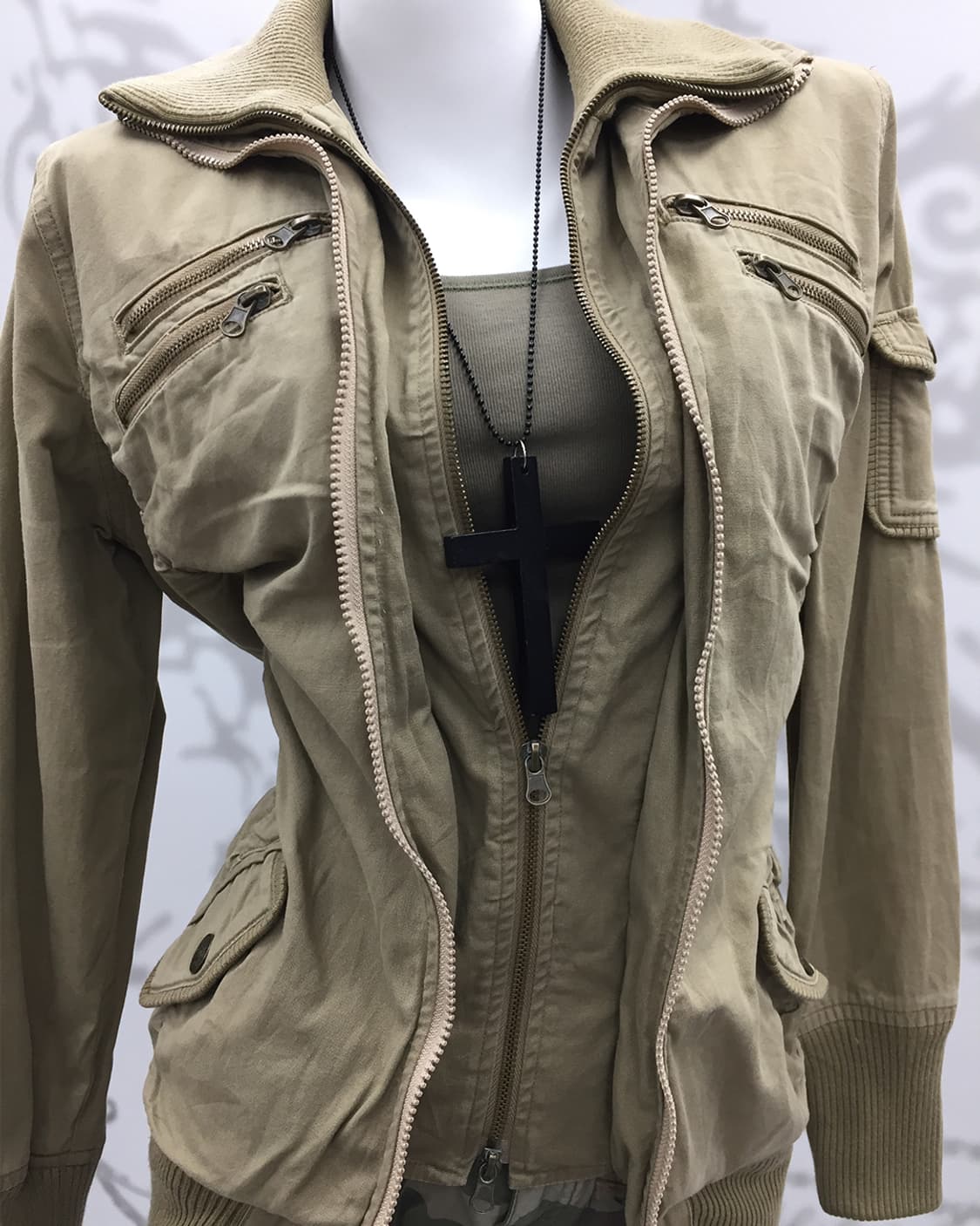 Grunge double zip jacket dress 상품이미지3