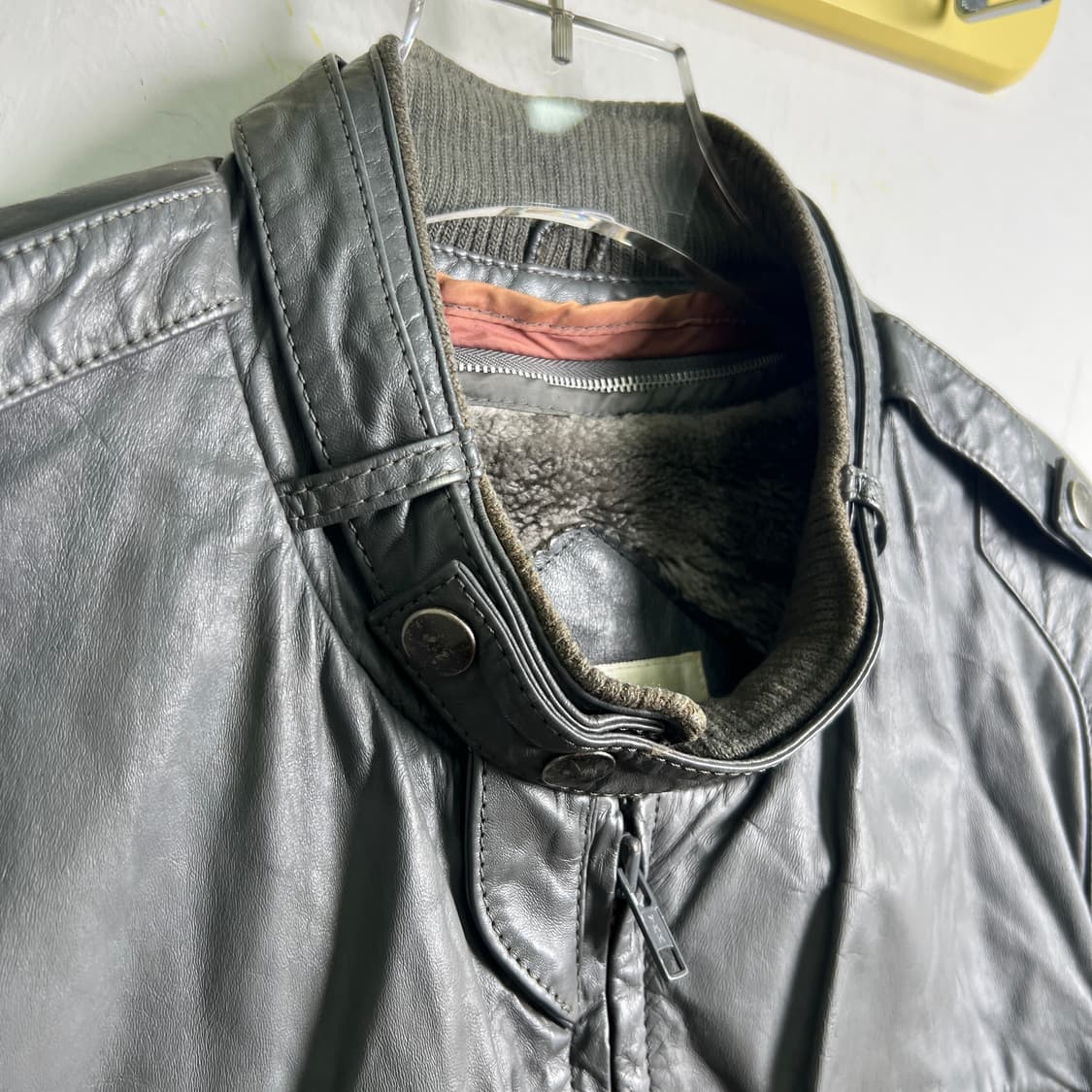VTG 빈티지 그레이 레더 자켓 42 상품이미지6