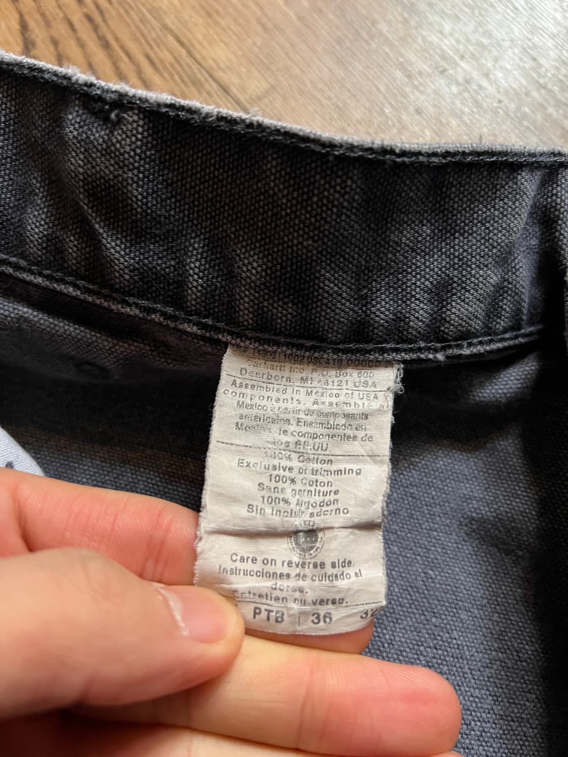 [36]칼하트 USA 빈티지 워싱 페트롤 블루 카펜터 워크 팬츠 상품이미지9