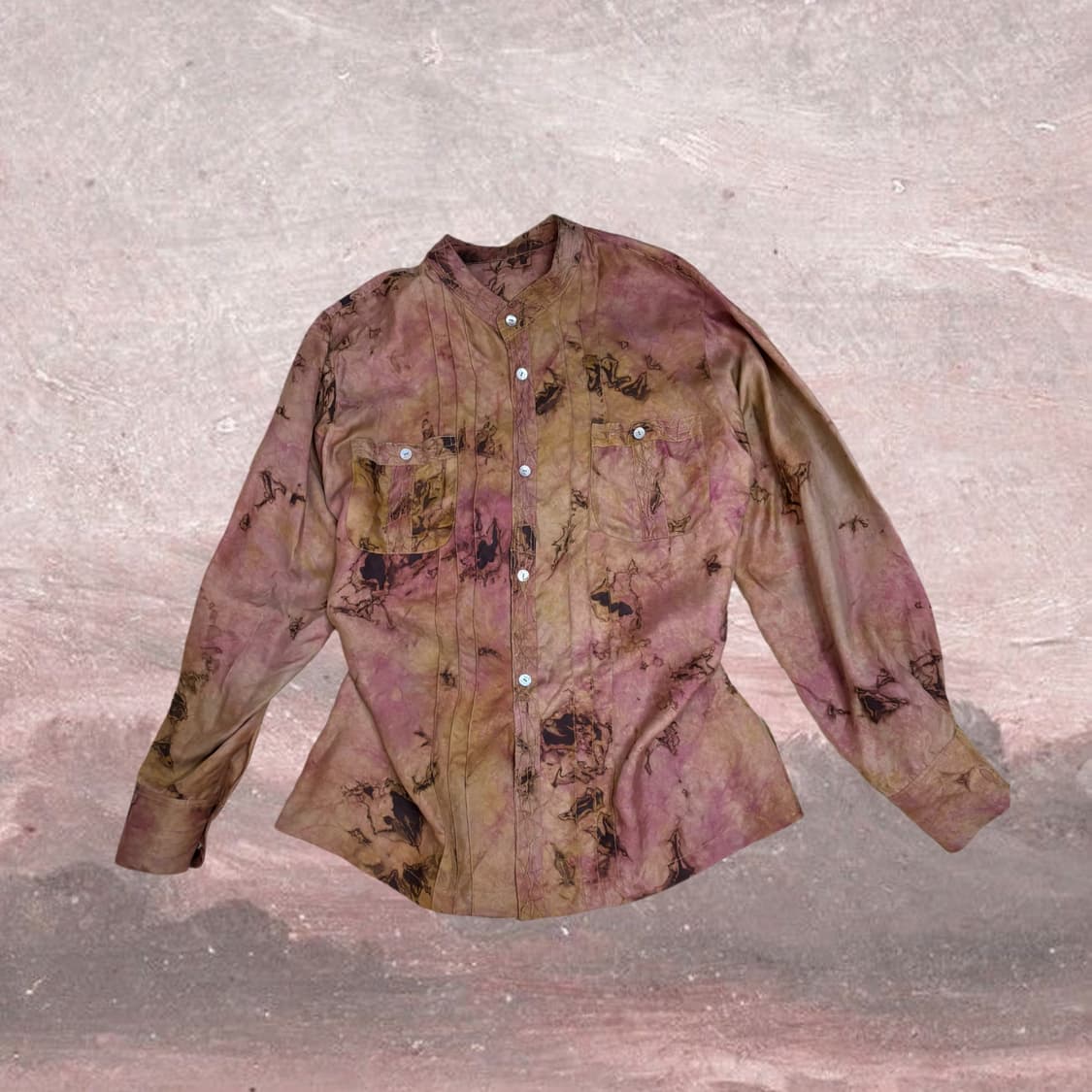 빈티지 핑크브라운 패턴 셔츠 상품이미지1