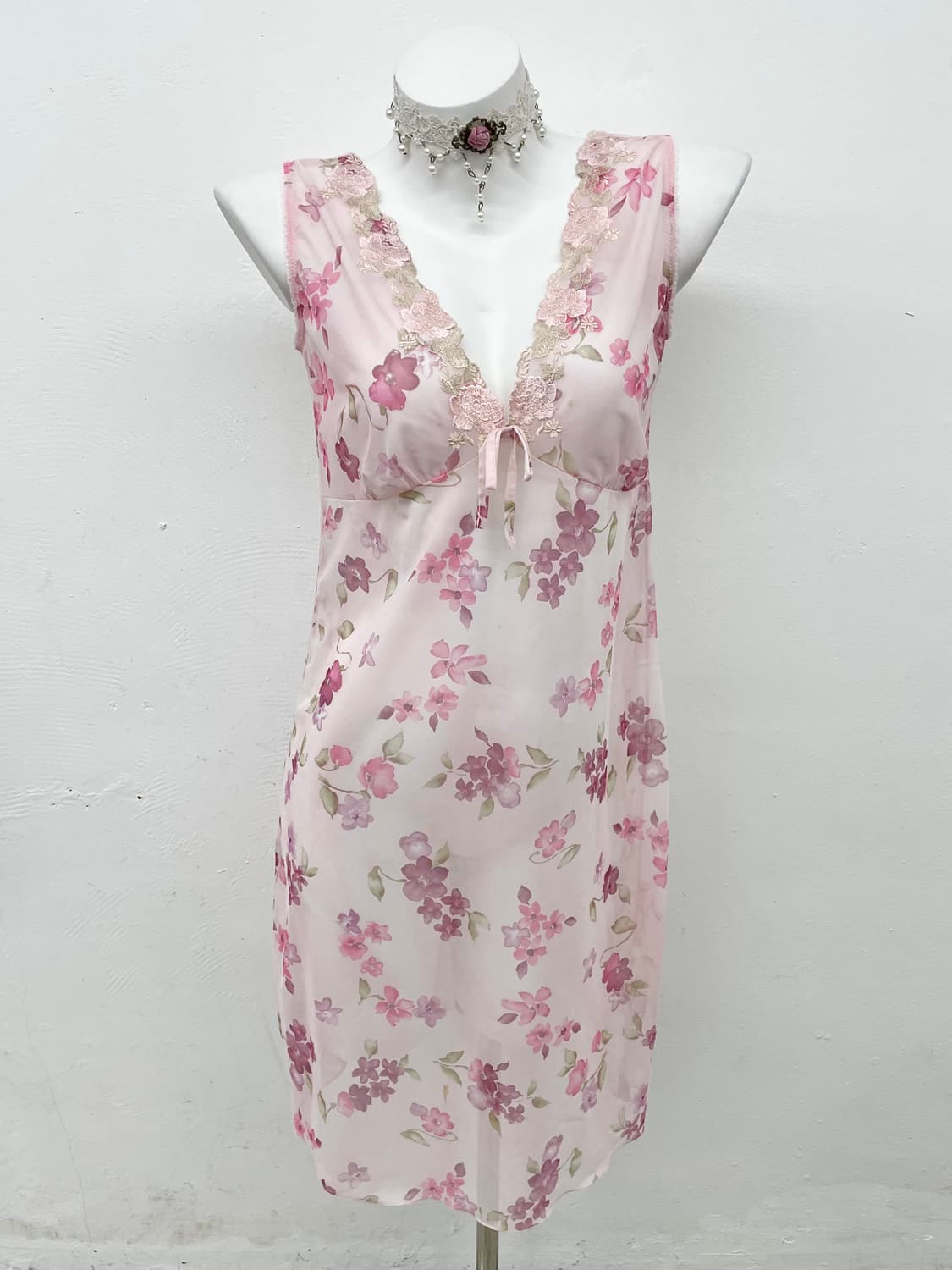 플로럴 메쉬 슬립 상품이미지1