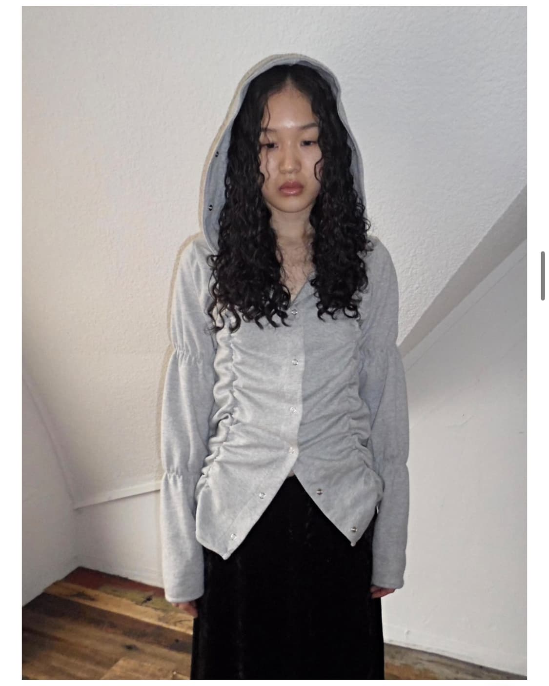 텍스쳐서울 후드 셔링 가디건 hoodie shirring cardigan 상품이미지1