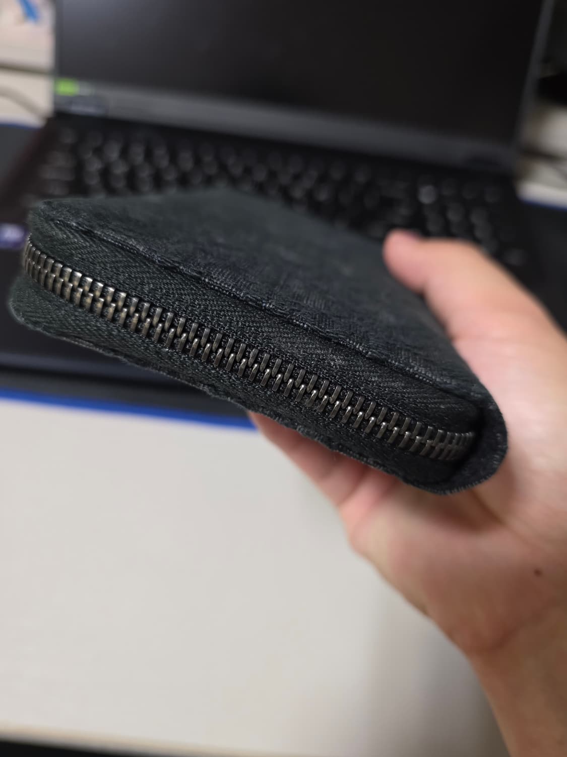 디올 오블리크 버티컬 롱 지퍼 지갑 블랙 상품이미지4