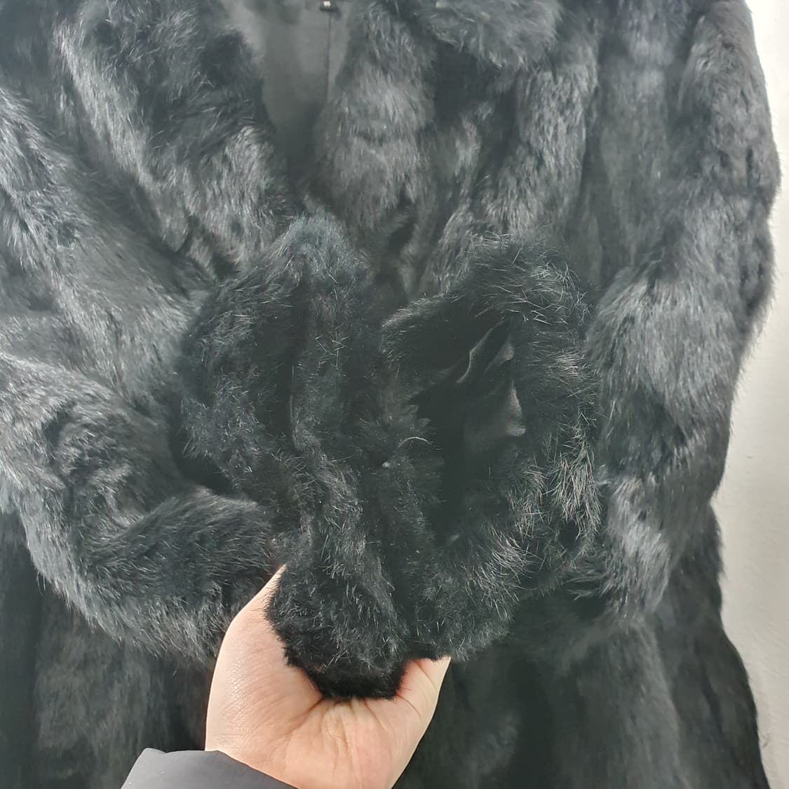 95 BANY&CO 여성 블랙 토끼털100% 고급 숏코트 자켓 상품이미지5