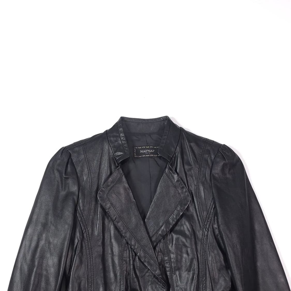나프나프 셔링 디테일 슬림핏 리얼 양가죽 자켓 상품이미지3