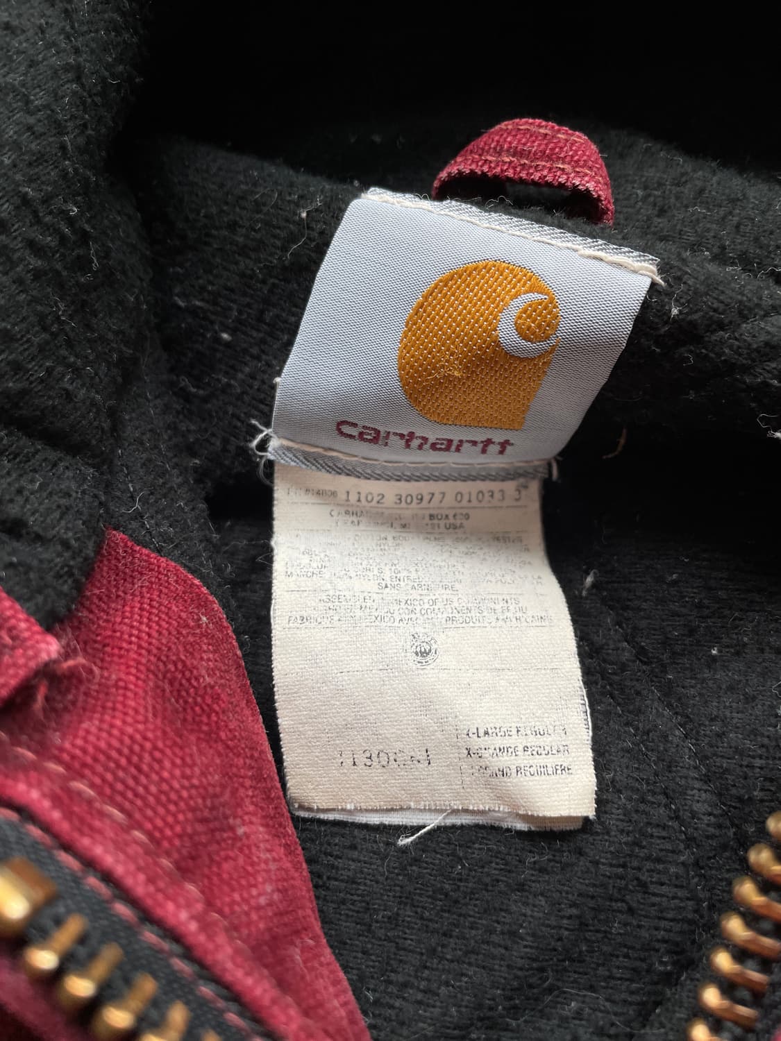 칼하트 j130 CRI 크림슨 액티브 자켓 샌드스톤 상품이미지4