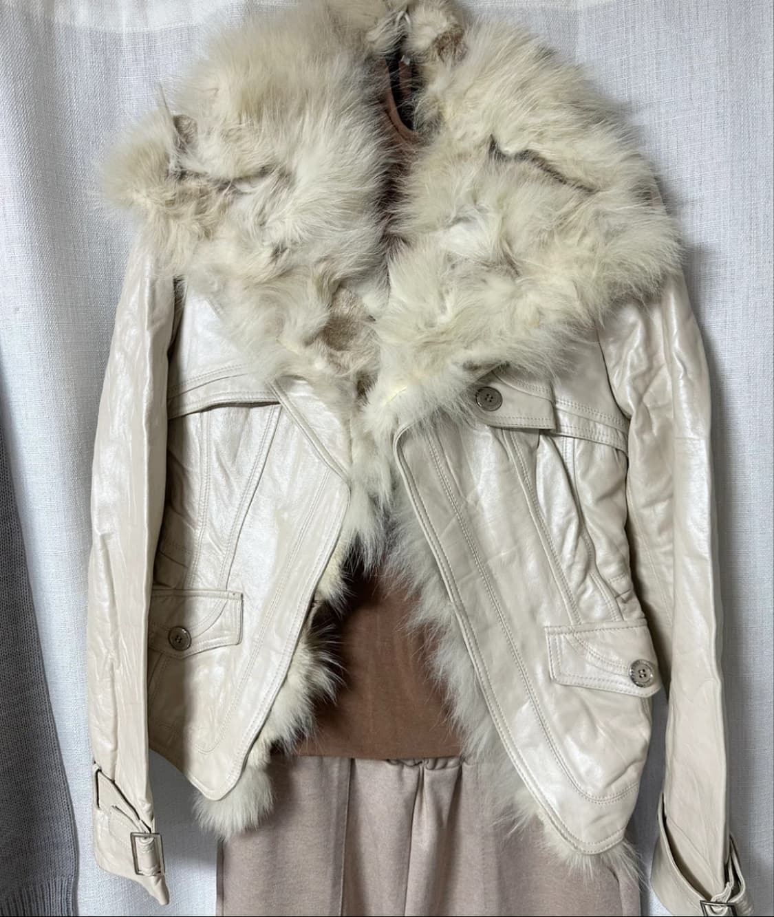 GGPX 폭스퍼 양가죽 자켓 M 상품이미지2