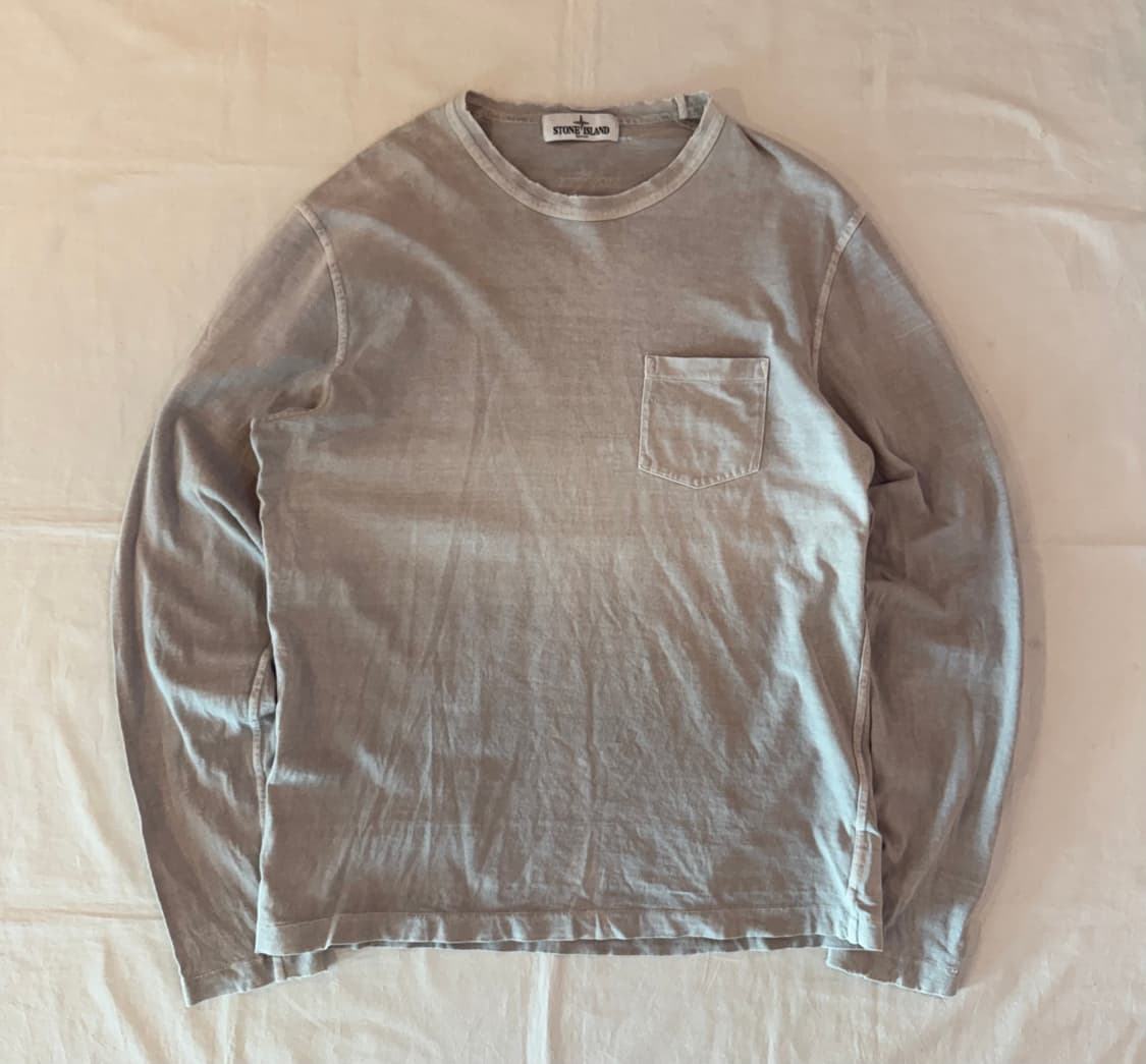 스톤아일랜드 12FW 가먼트 다이드 롱슬리브 그레이 상품이미지3