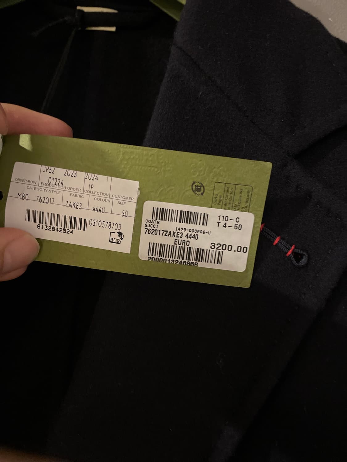 구찌 핸드메이드 울캐시미어 코트 상품이미지4