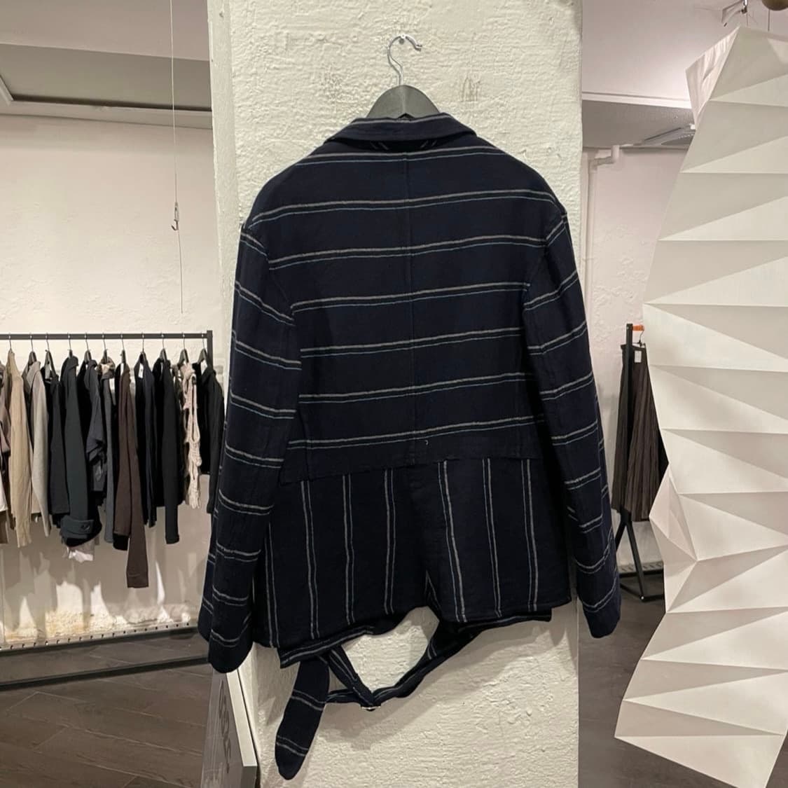 꼼데가르송 셔츠 축융 울 스트라이프 자켓 상품이미지4