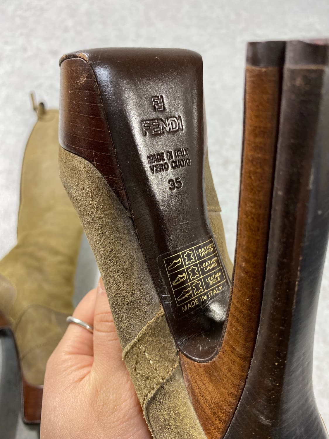 [35] FENDI 펜디 이태리 메이드 스웨이드 부츠 상품이미지9