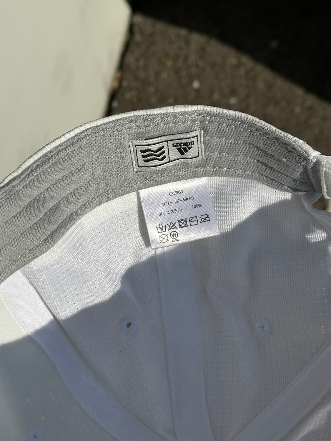 [F] 아디다스 로고 화이트 볼캡 모자 상품이미지8