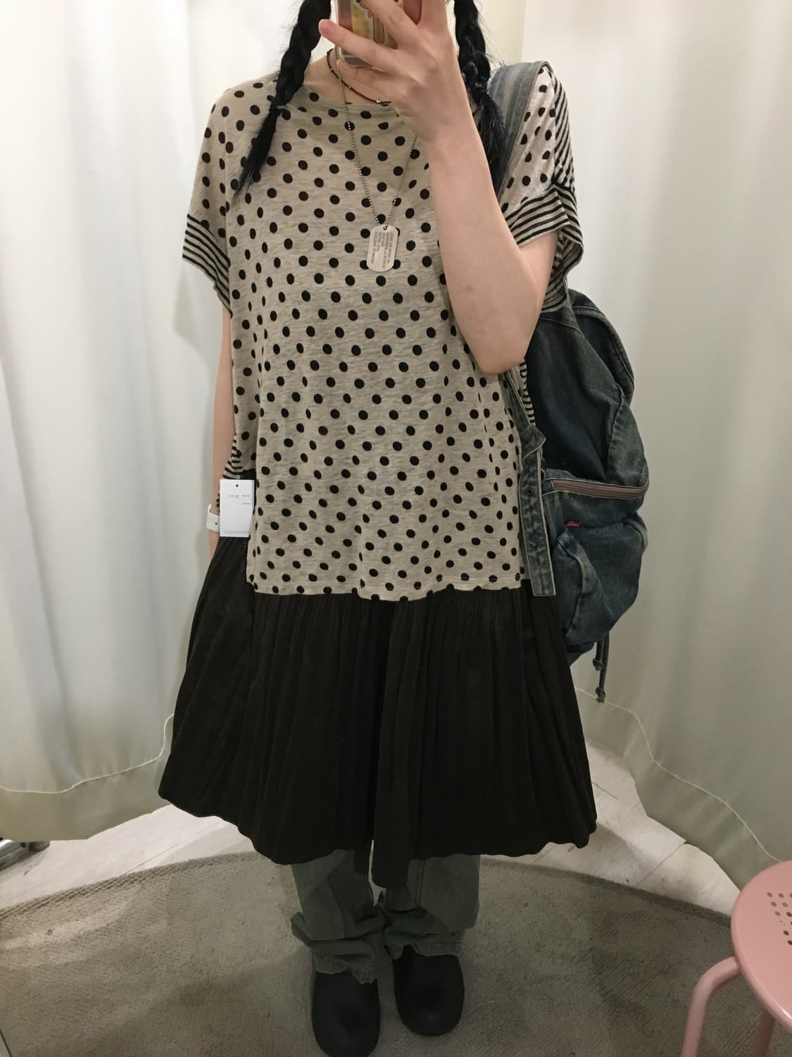 dot&stripe blouse 상품이미지3