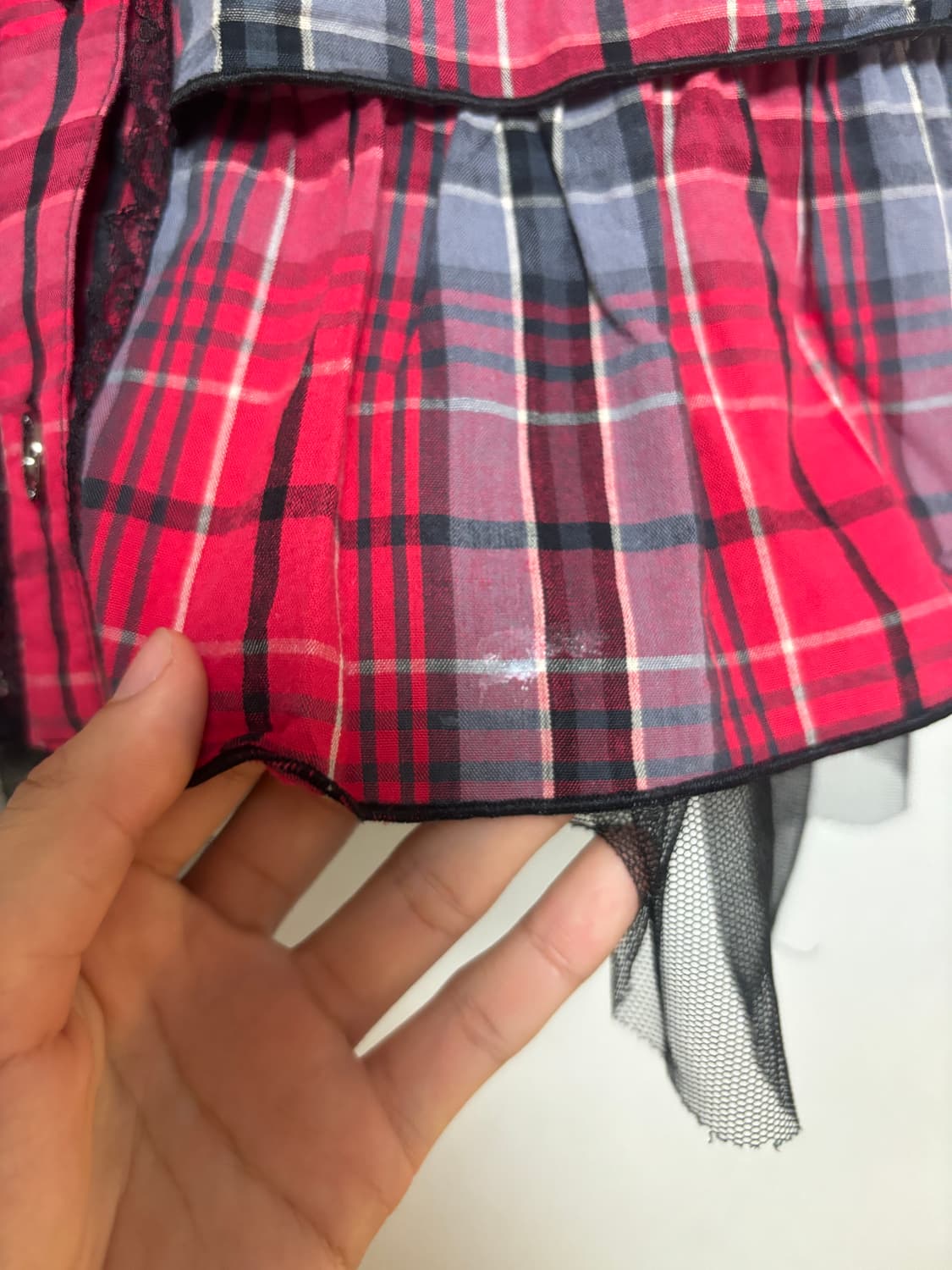 미사미사 캐캐체 펑크 타탄체크 캉캉 원피스 상품이미지6