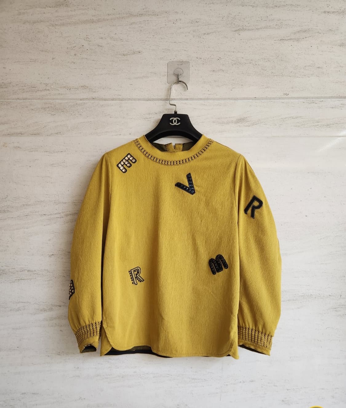 마인 비딩&시퀸 레터링 탑 55사이즈 상품이미지6