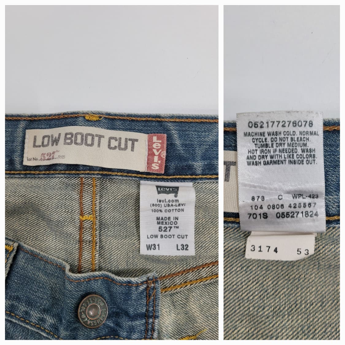 LEVI'S 00'S 리바이스 527 로우 부츠컷 데님 청바지 / 31
 상품이미지9