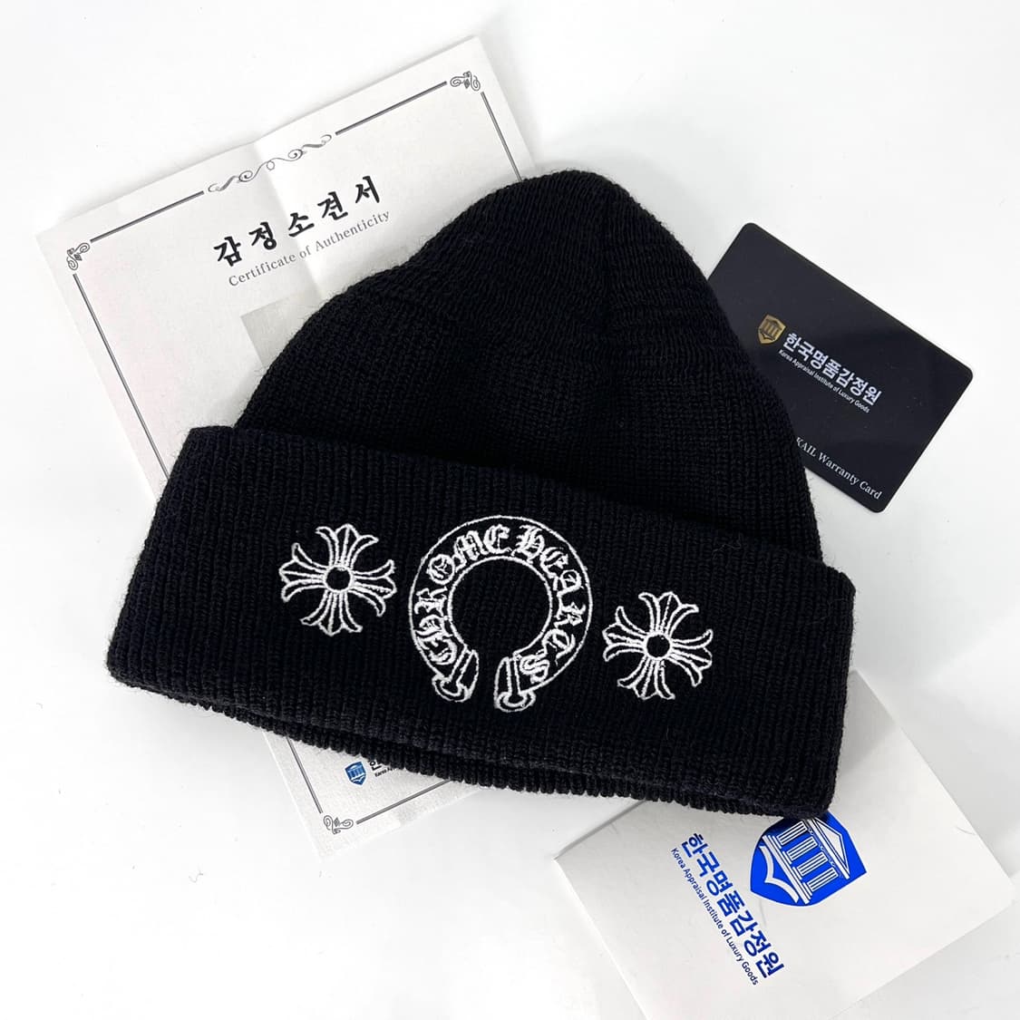 [감정완료] 크롬하츠 홀스슈 비니 블랙 상품이미지1