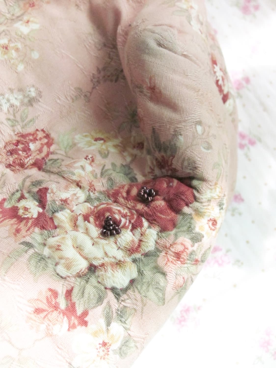 앤틱 플로랄 퀼팅 토트백 상품이미지6