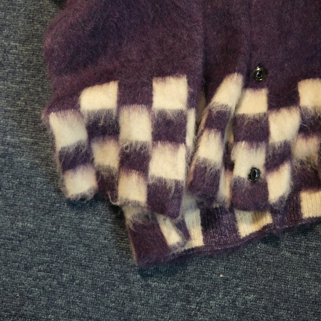 빔즈보이 니트 체크 가디건 상품이미지3