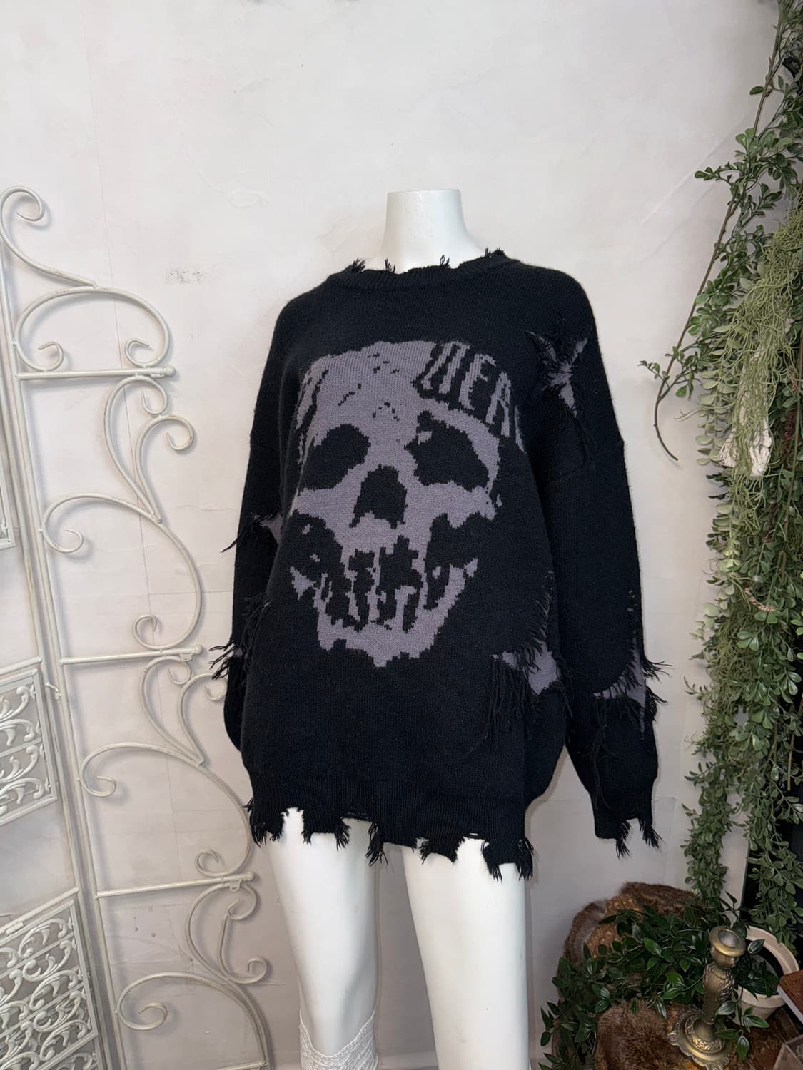 Aelfric Eden distressed skull sweater  상품이미지5