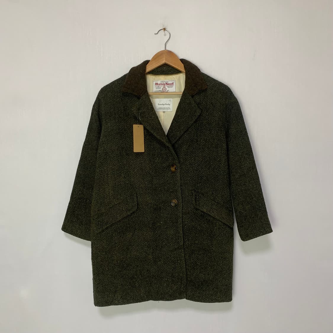 Harris Tweed 해리스 트위드 하프 코트 자켓 빈티지 남녀공용 M 상품이미지1