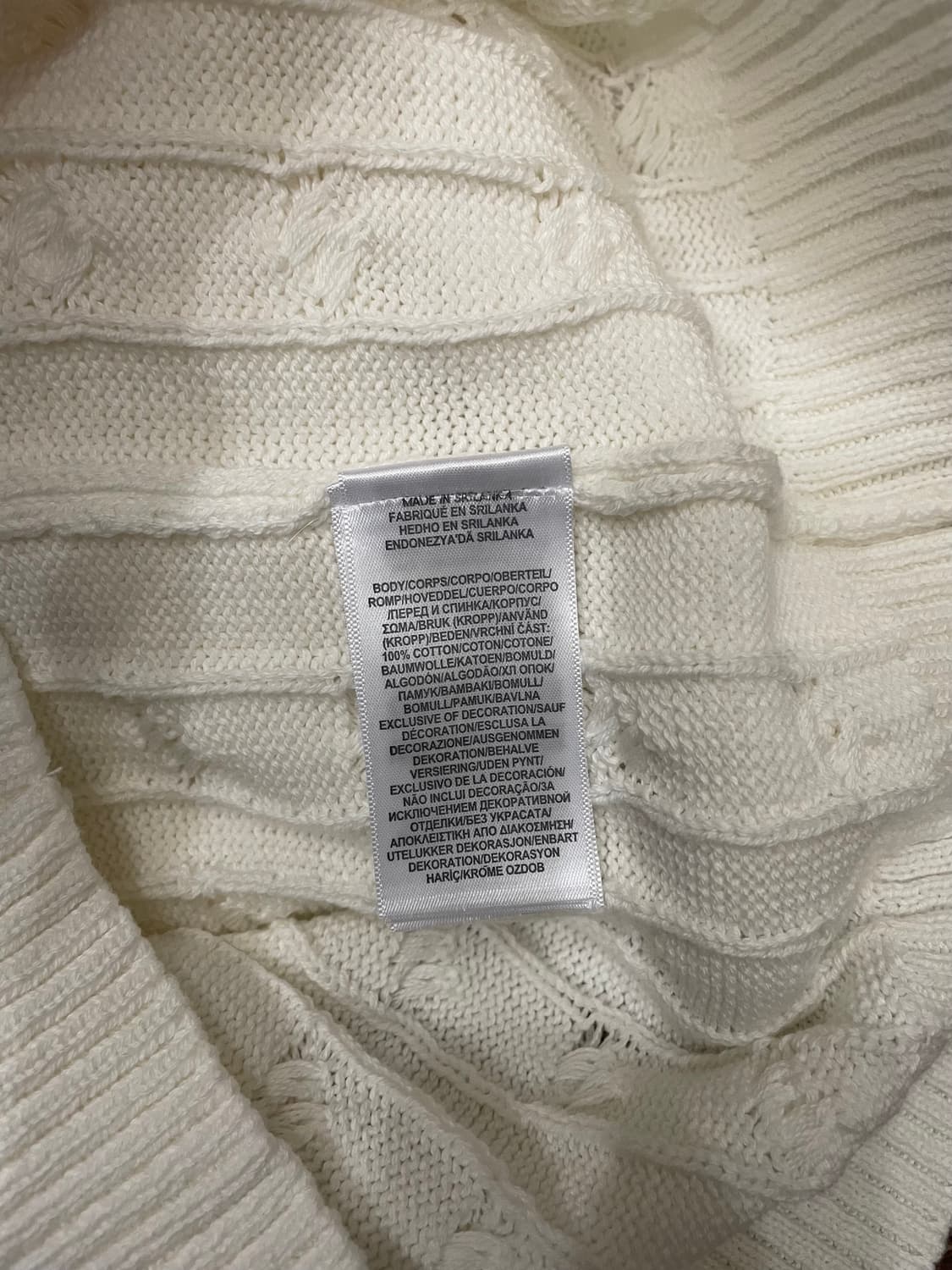 폴로 랄프로렌 케이블 니트 코튼 스웨터 화이트 상품이미지7