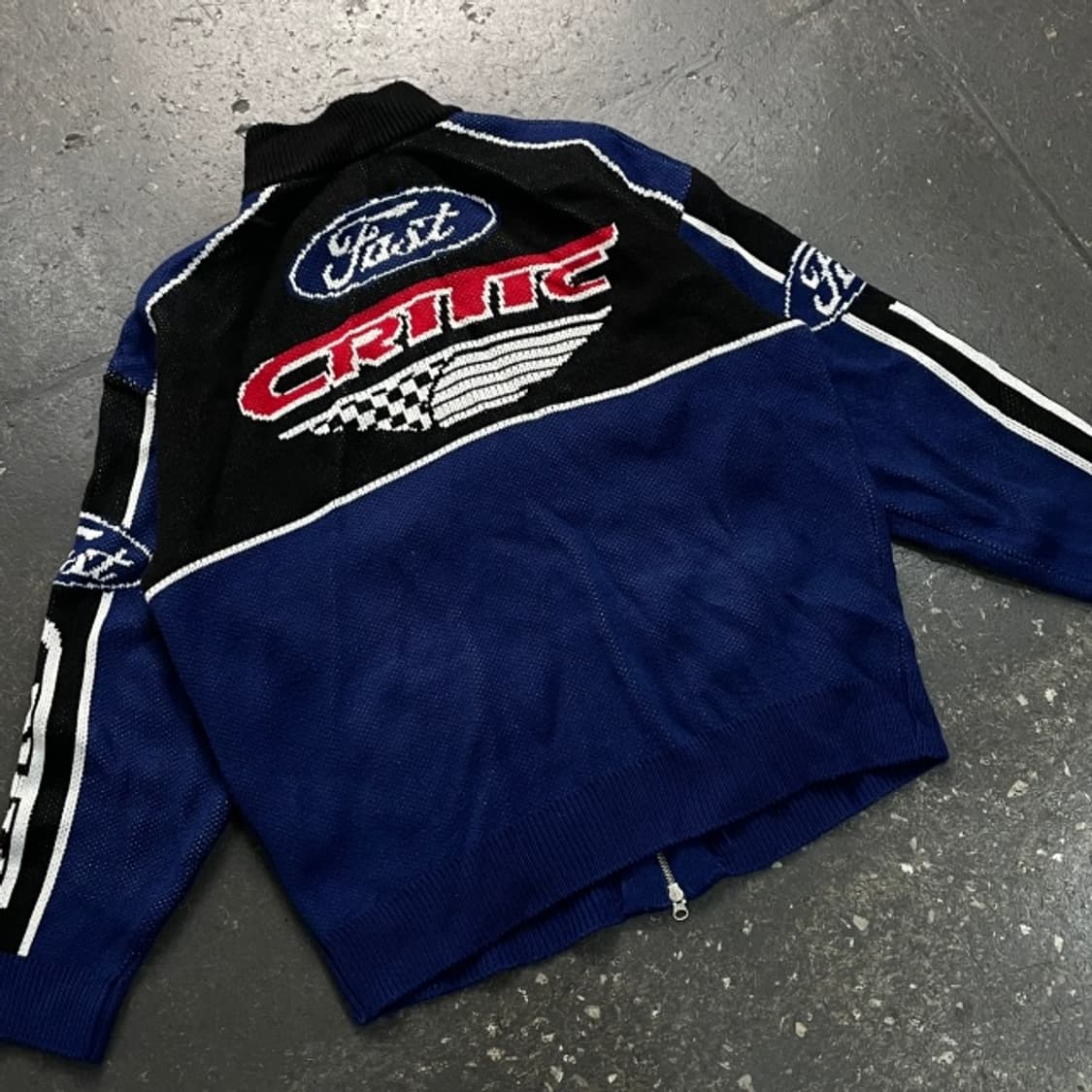 100 크리틱 포드 오마주 레이싱 니트집업  상품이미지5